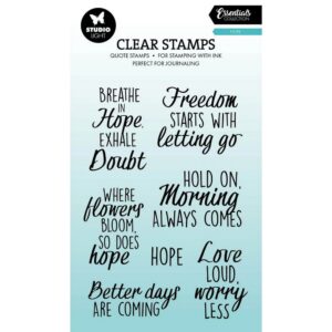Studio Light Essentials Clear Stamp Quotes Hope