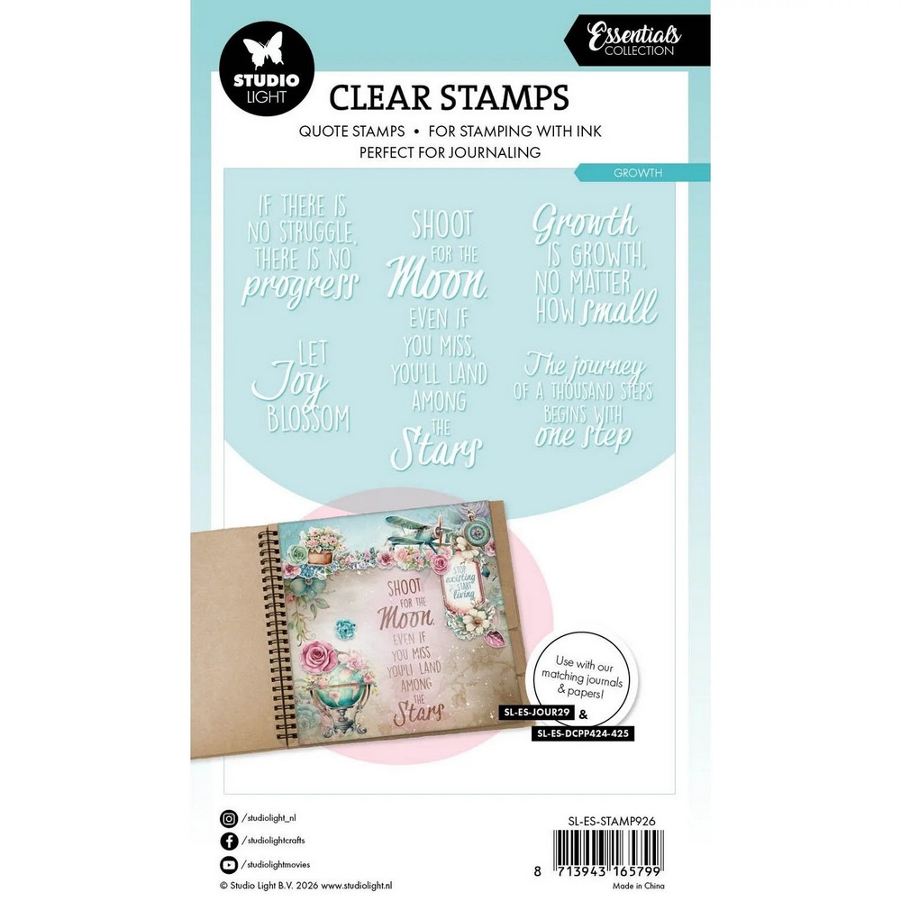 Studio Light Essentials Clear Stamp Quotes Growth