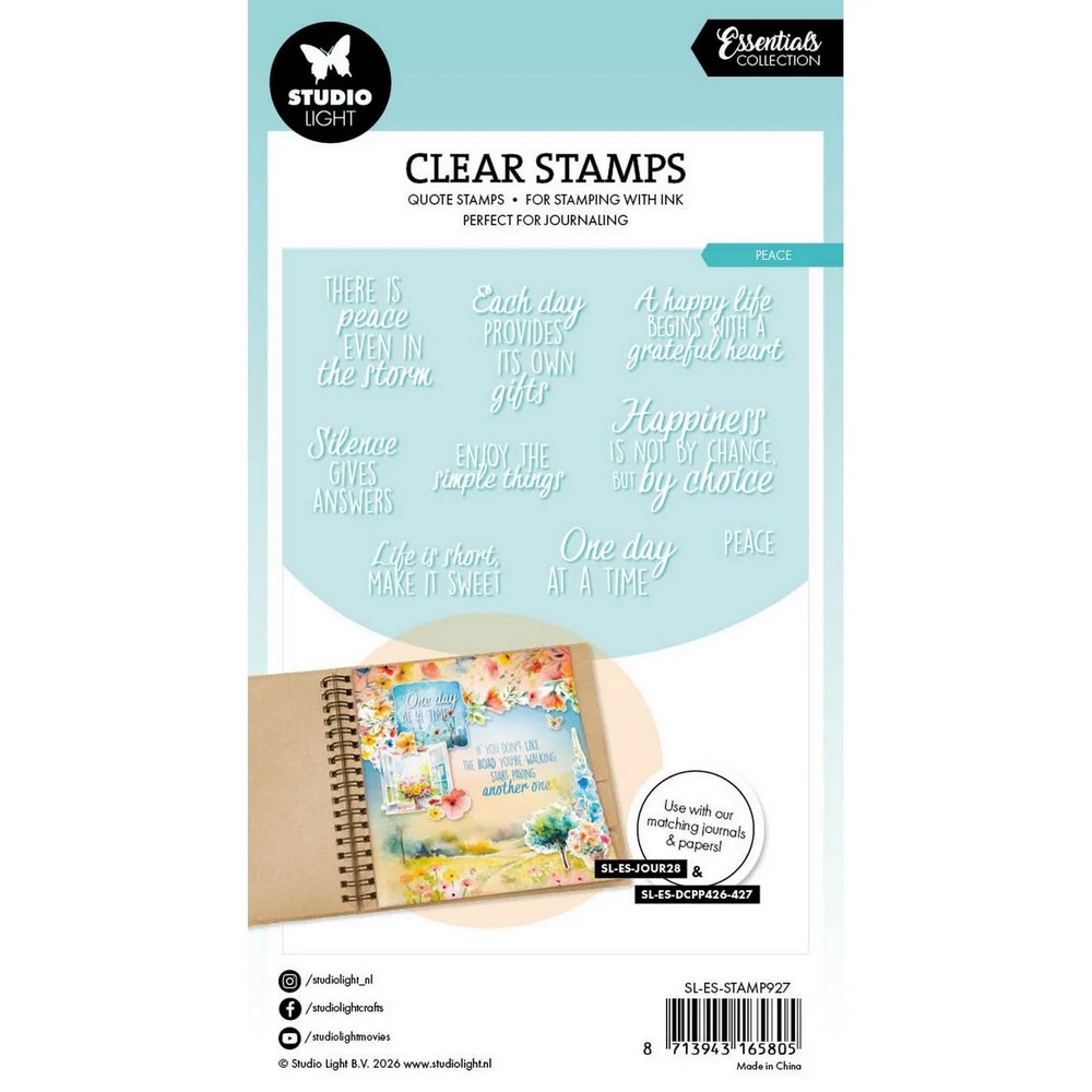 Studio Light Essentials Clear Stamp Quotes Peace