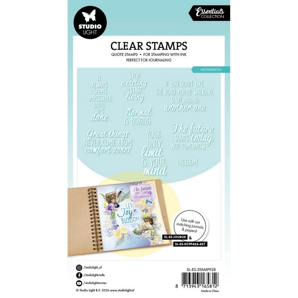 Studio Light Essentials Clear Stamp Quotes Motivation