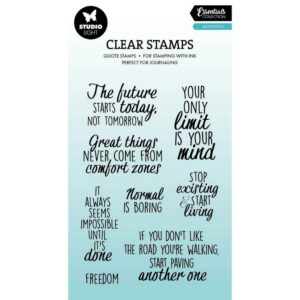 Studio Light Essentials Clear Stamp Quotes Motivation