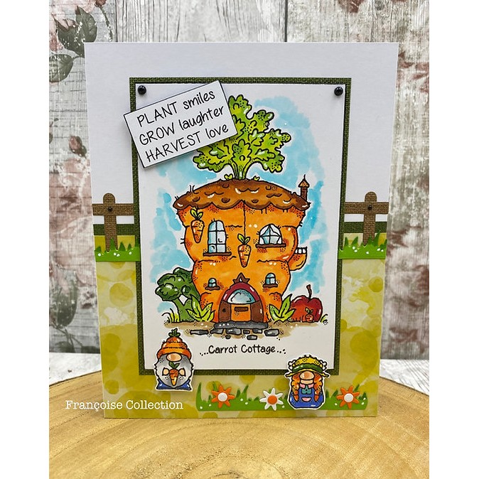 Woodware Carrot Cottage A6 Clear Stamp Set - Image 2
