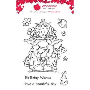 Woodware Strawberry Hat A6 Clear Stamp Set
