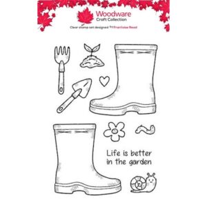 Woodware Garden Wellies A6 Clear Stamp Set