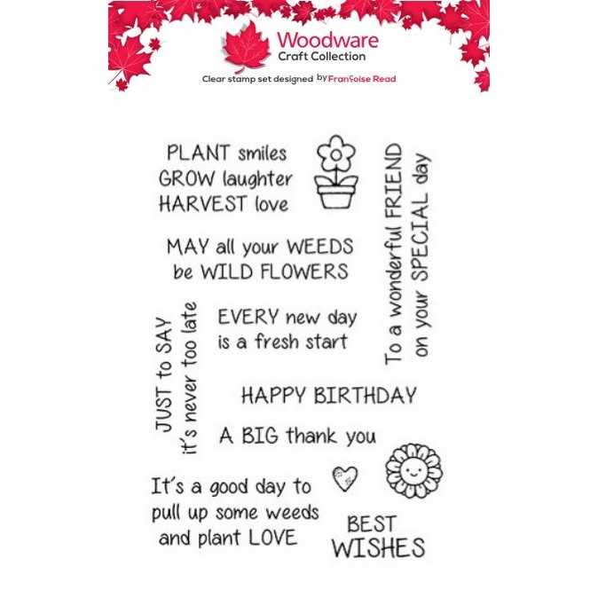 Woodware Just To Say A6 Clear Stamp Set