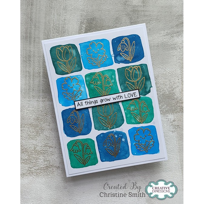 Woodware Mini Garden A6 Clear Stamp Set