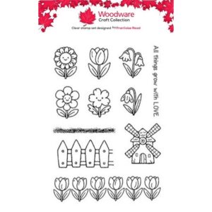 Woodware Mini Garden A6 Clear Stamp Set