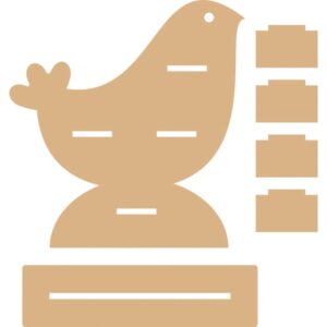 Pronty 9mm MDF - 3D Easter Chicken Display