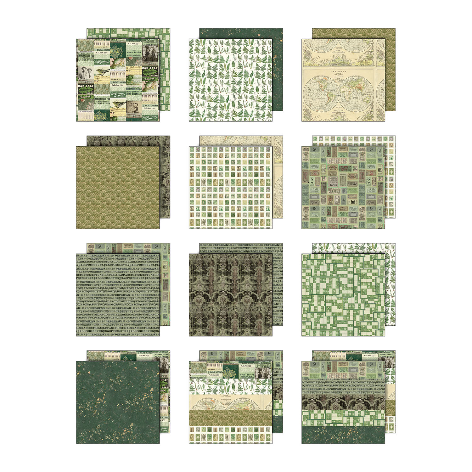 Tim Holtz Idea-ology - Palette Collection: Green (12