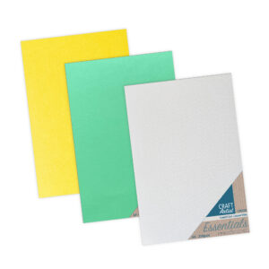 Craft Artist Card Bumper Pack Sunshine Yellow, Field Green and Coconut White