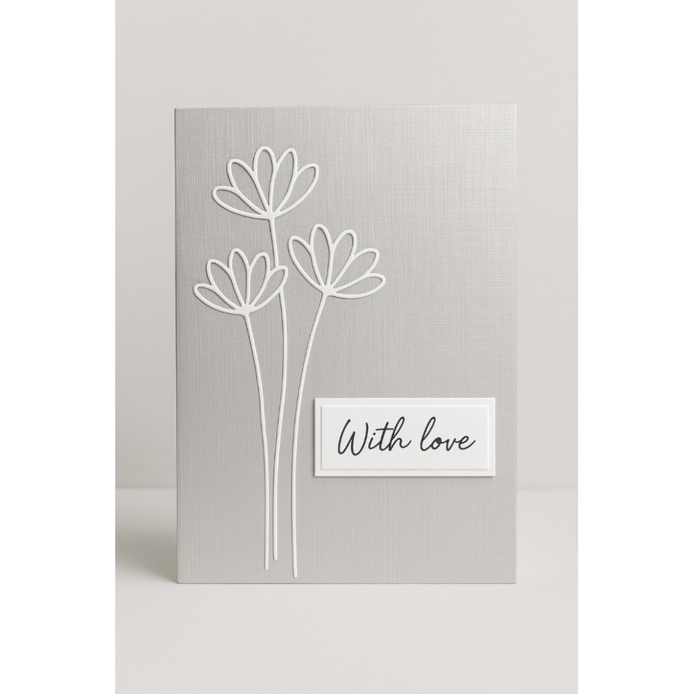 Card Deco Essentials - Linen A4 Metallic Silver
