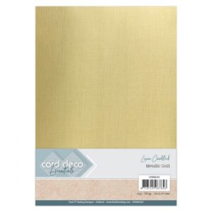 Card Deco Essentials - Linen A4 Metallic Gold