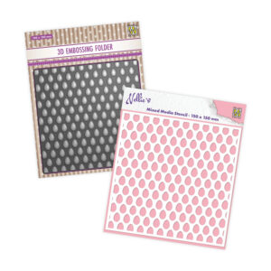 Nellie's Choice Eggs 3D Embossing Folder & Stencil Set