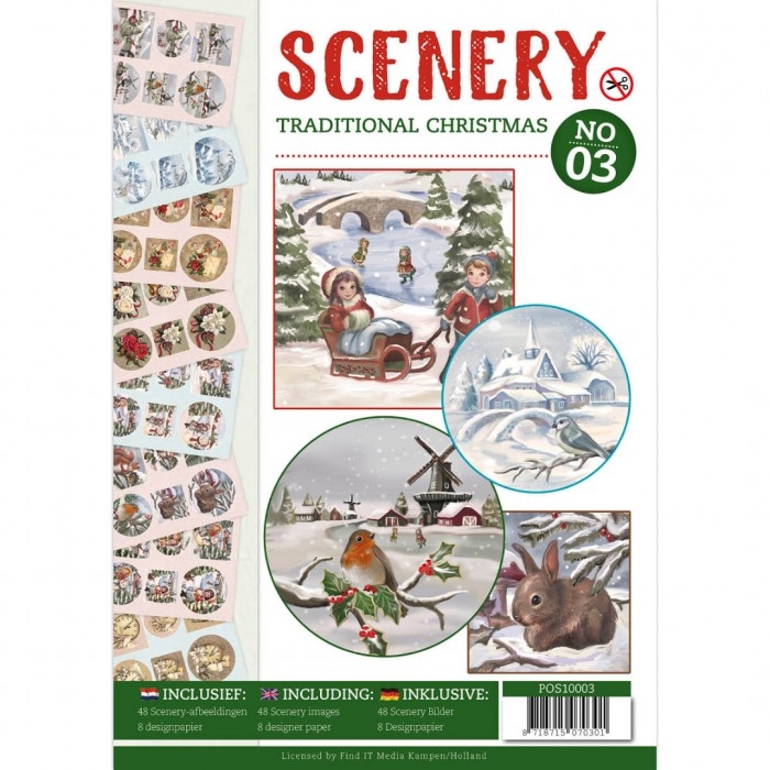 Find It Media Push Out Book Scenery 03 - Traditional Christmas