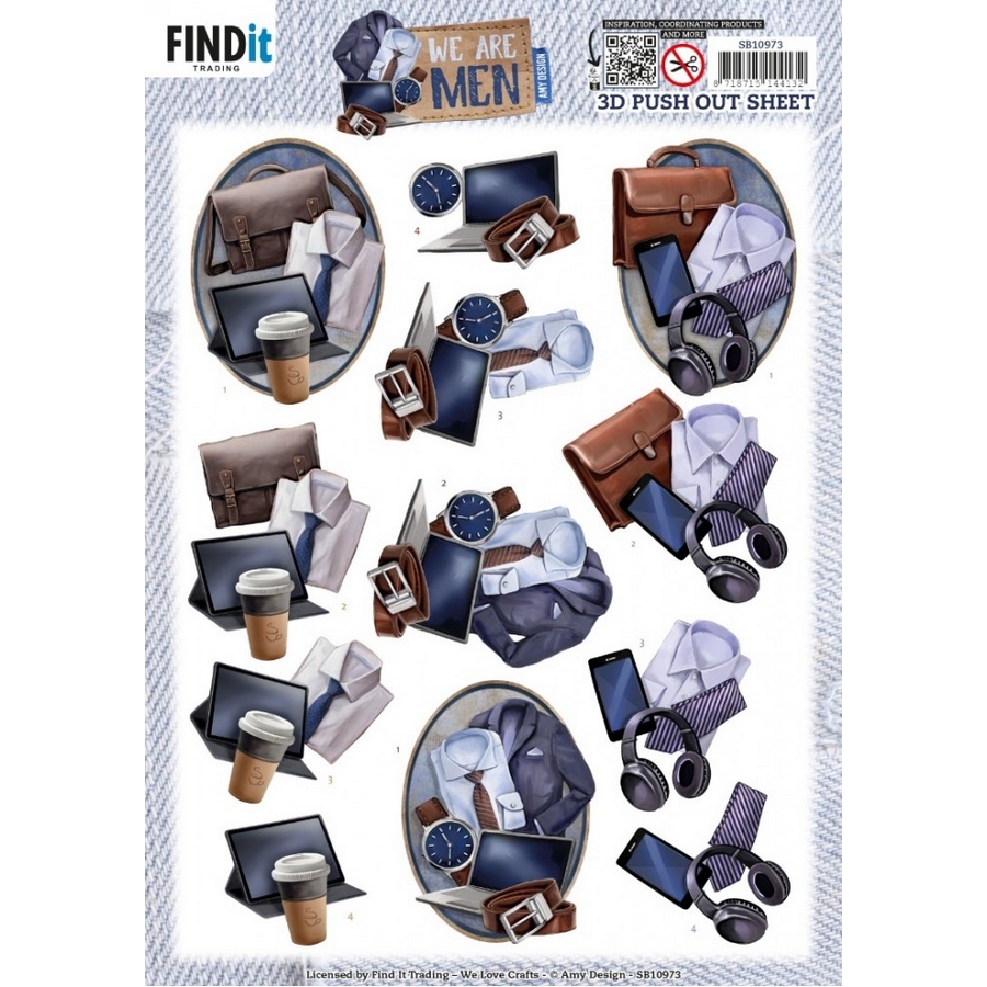 Amy Design 3D Push Out We Are Men - Office