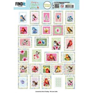 Berries Beauties 3D Push Out Whispers of Nature - Postage Stamps