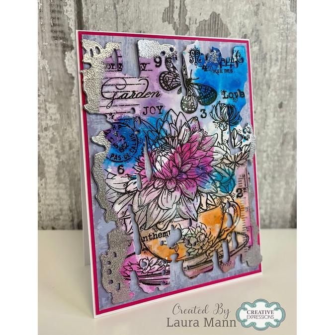 Woodware Tea Cup Blooms A6 Clear Stamp Set By Françoise Read - Image 2