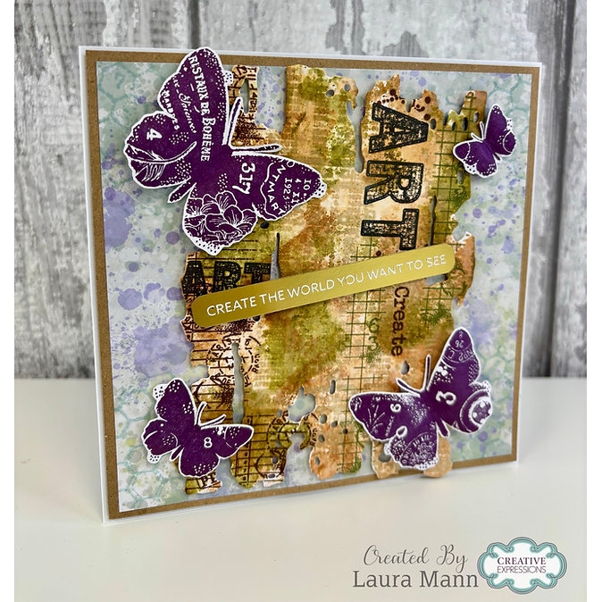 Woodware Fancy Butterflies A6 Clear Stamp Set By Françoise Read - Image 4