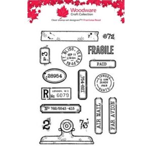 Woodware Faux Stationery A6 Clear Stamp Set By Françoise Read