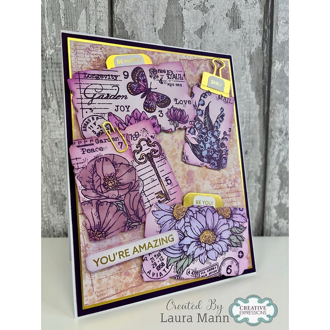 Woodware Text and Numbers A6 Clear Stamp Set By Françoise Read - Image 4