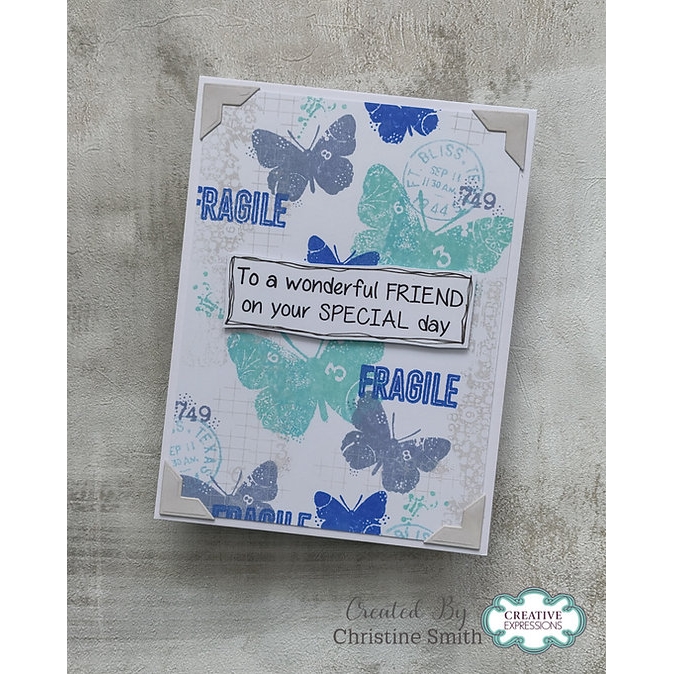 Woodware Text and Numbers A6 Clear Stamp Set By Françoise Read - Image 2