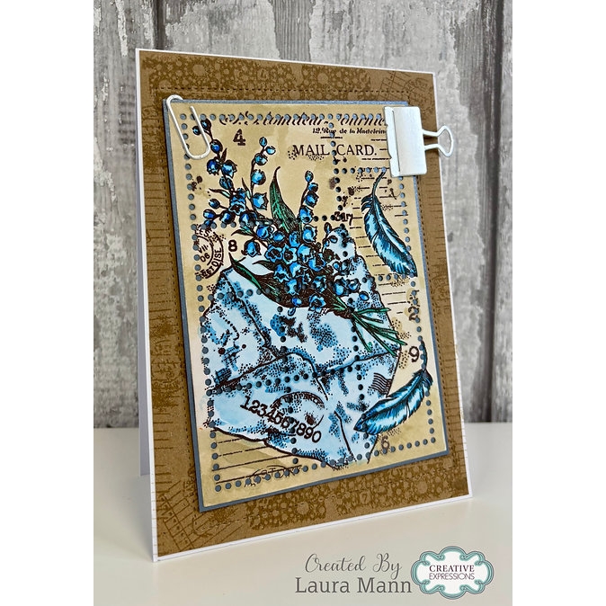 Woodware Floral Envelope A6 Clear Stamp Set By Françoise Read