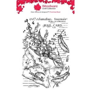 Woodware Floral Envelope A6 Clear Stamp Set By Françoise Read