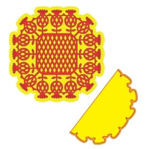 Cheery Lynn Designs Dies - Scottish Thistle Doily w/ Angel Wing