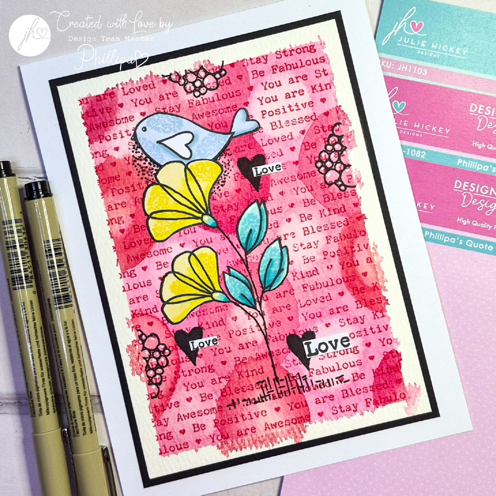 Phillipa's Fantasy Florals A6 Stamp Set