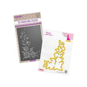 Nellie's Choice 3D Folder & Shape Die - Flower Corner 2 set
