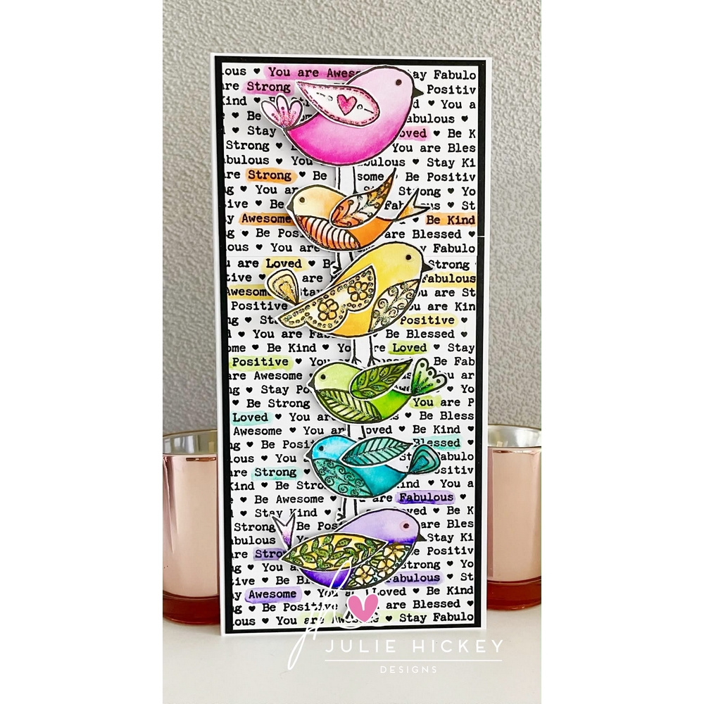 Phillipa's Quote Background A6 Stamp Set