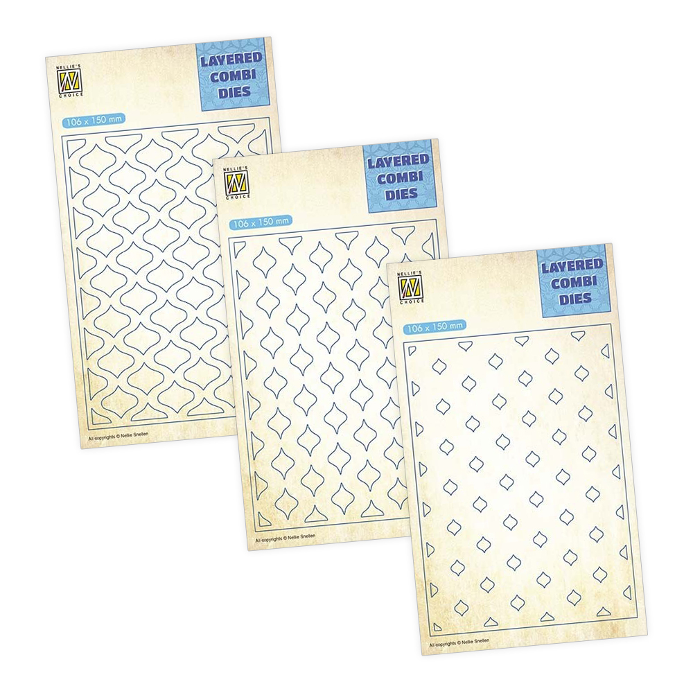 Nellie's Choice Layered Combi Dies - Eastern Oval set