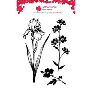 Woodware Wild Iris A6 Clear Stamp Set