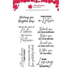 Woodware Nature's Peace A6 Clear Stamp Set