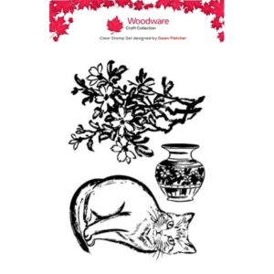 Woodware Feline Grace A6 Clear Stamp Set