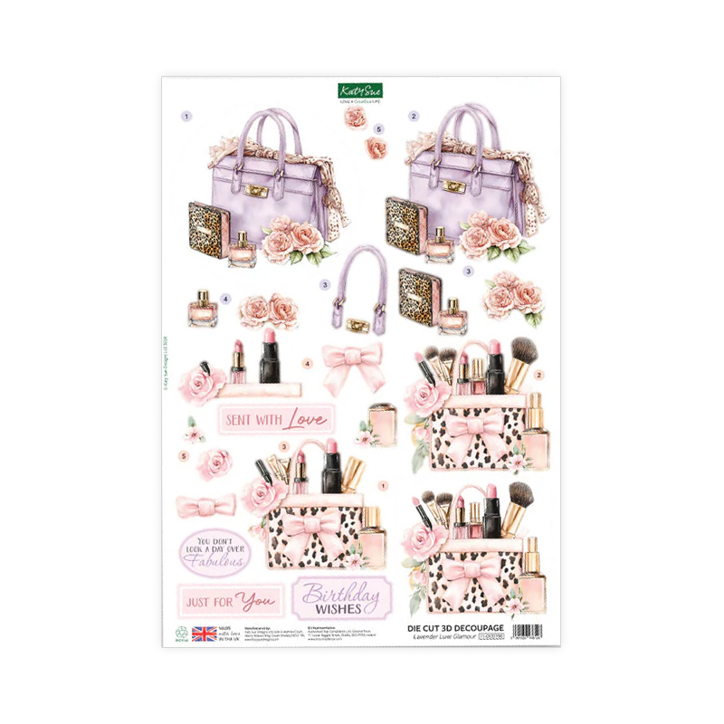 Die Cut Decoupage - Lavender Luxe Glamour