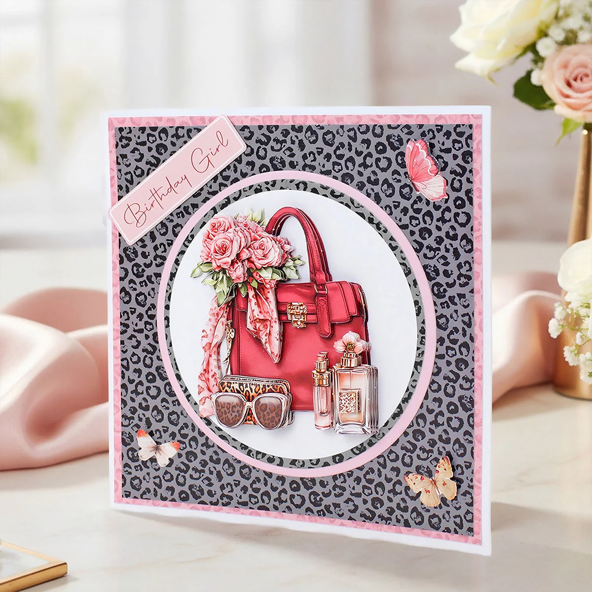 Die Cut Decoupage - Blush & Bloom Beauty Bag
