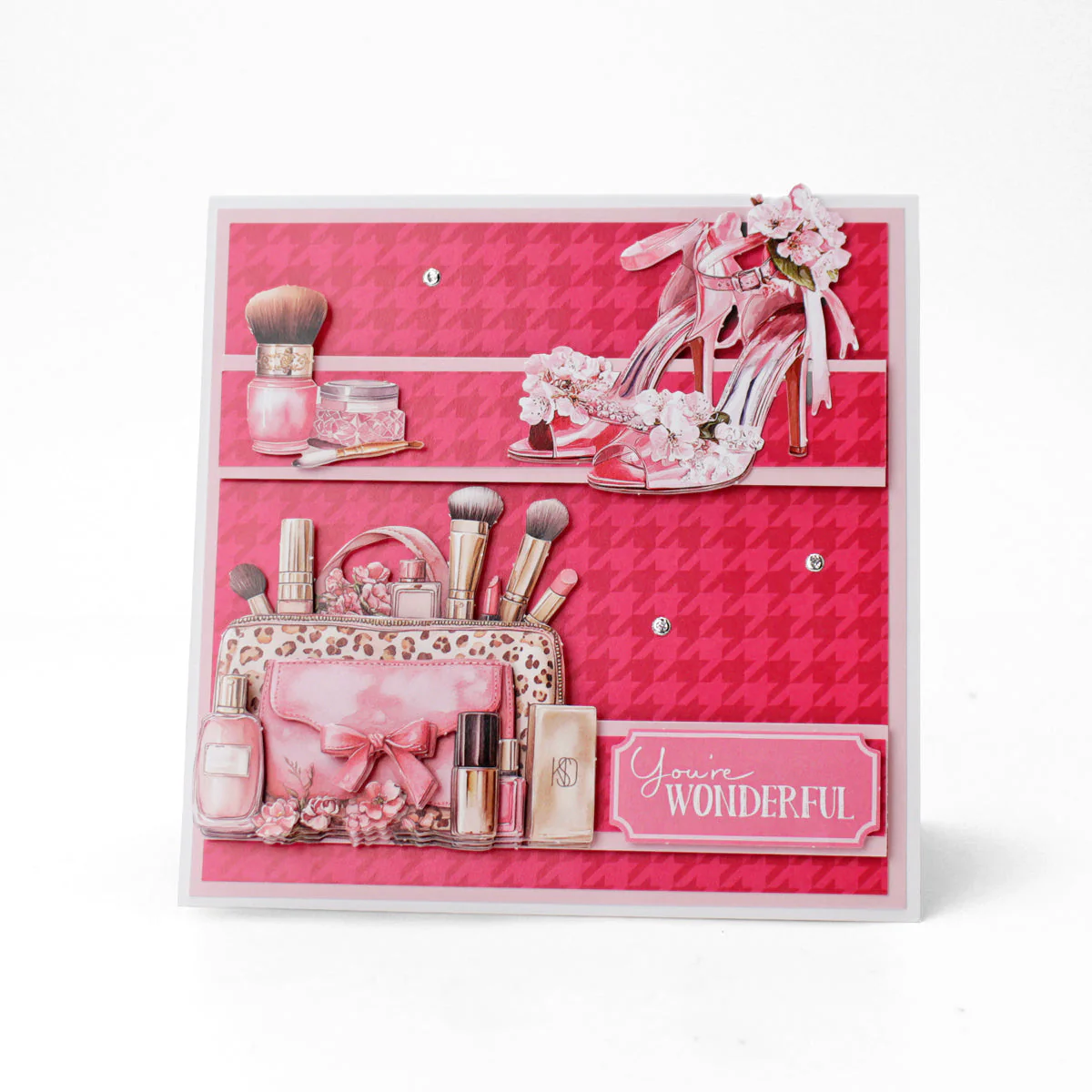 Die Cut Decoupage - Blush & Bloom Beauty Bag - Image 3