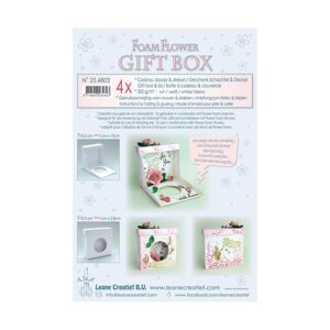 Leane Creatief Foam Flowers Gift Boxes 4pcs White