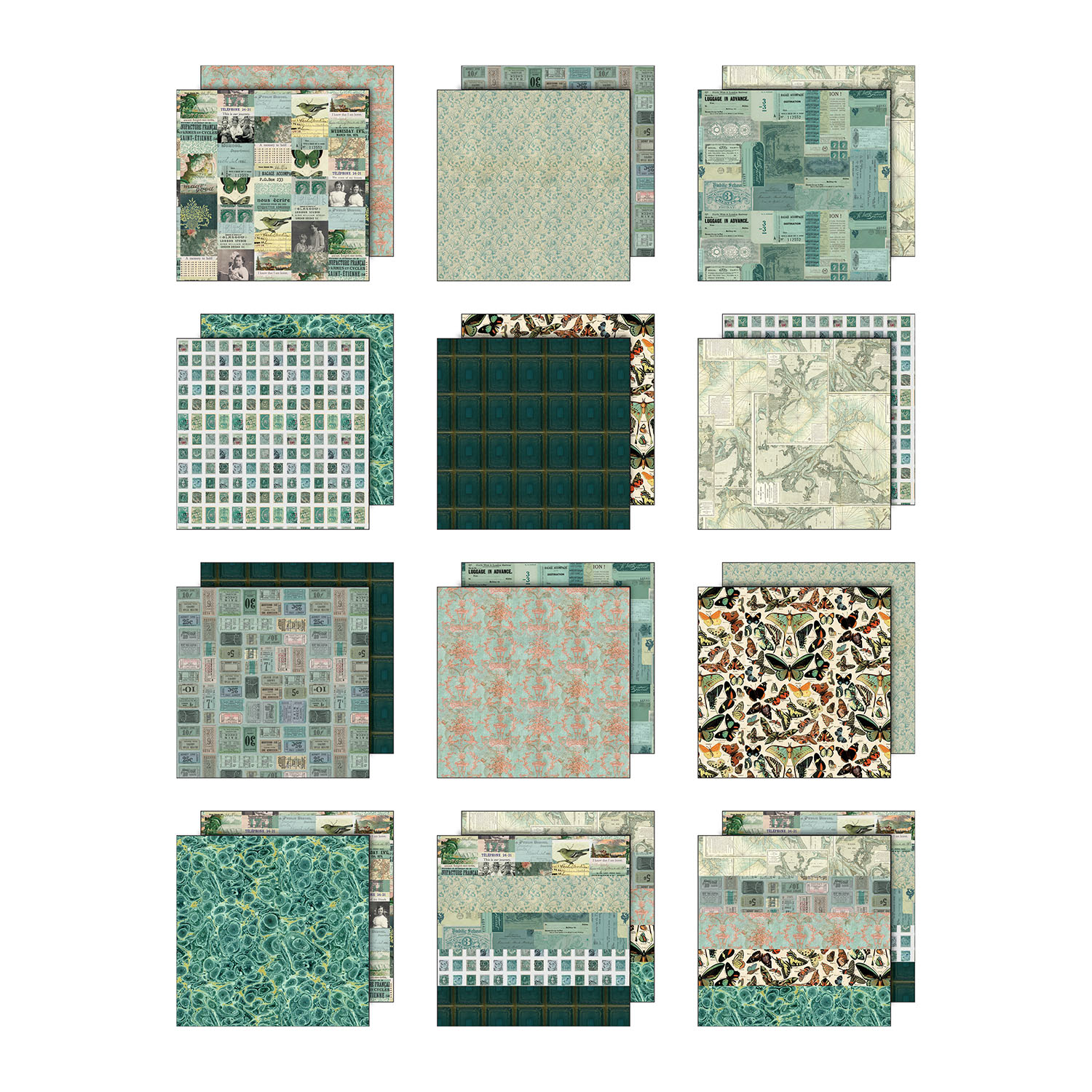 Tim Holtz Idea-ology - Palette Collection: Teal (12