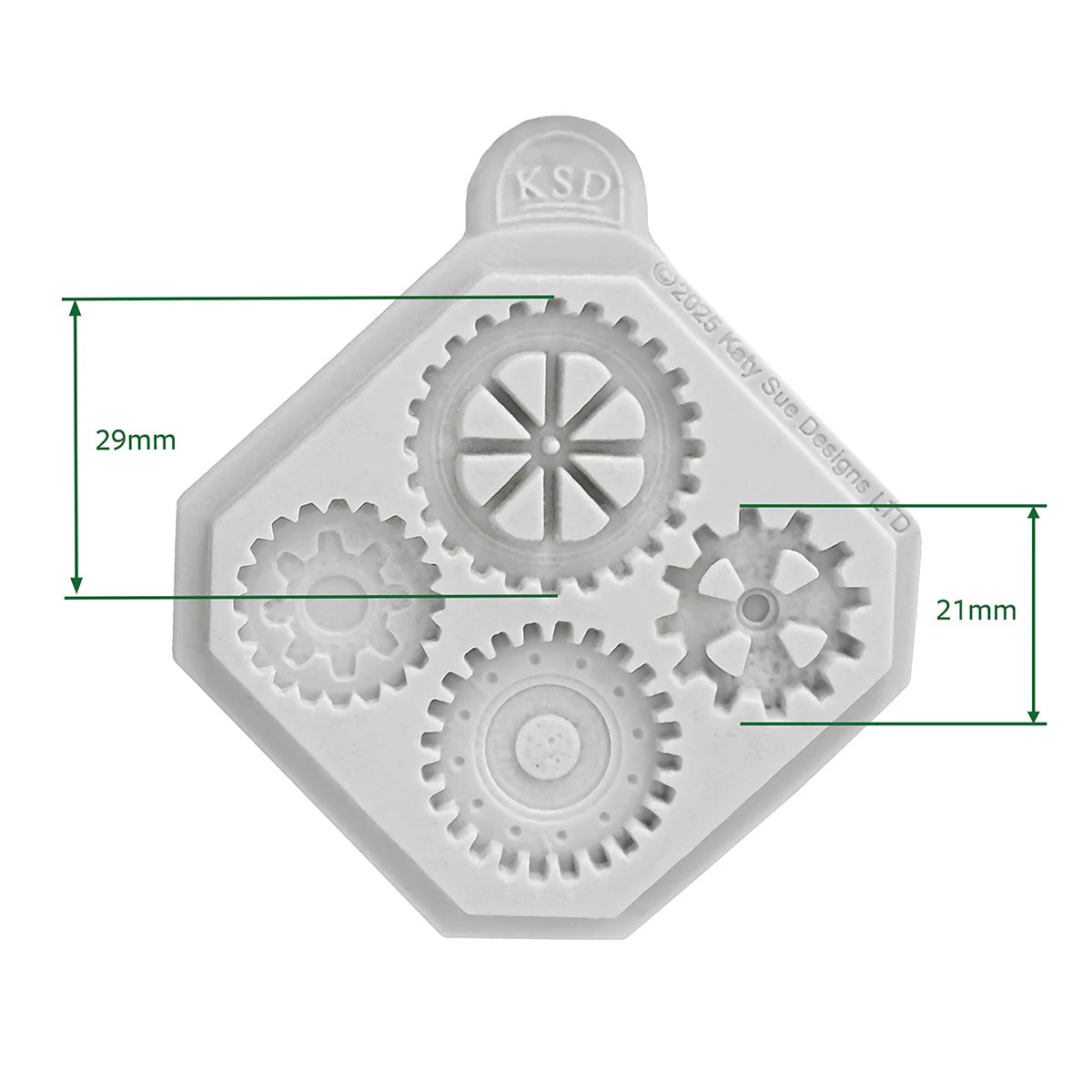 Cosmic Shimmer Mini Cogs & Gears Silicone Mould - Image 2