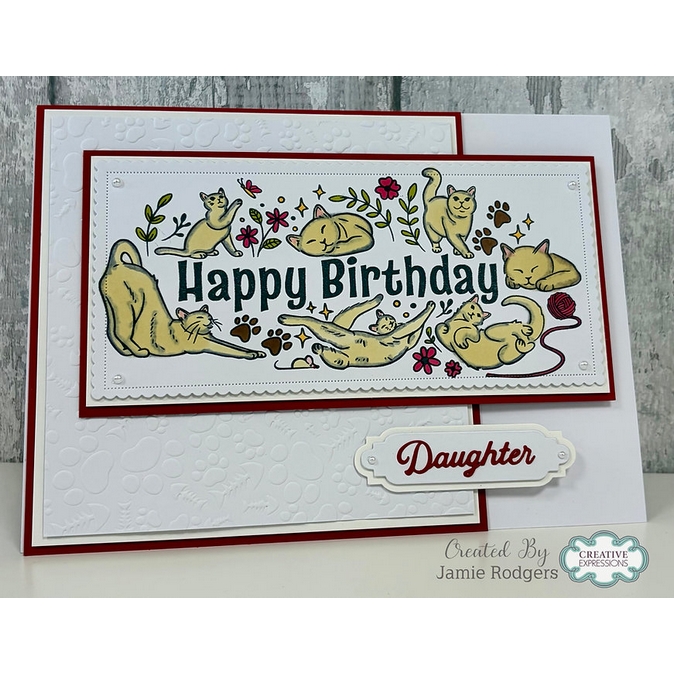Creative Expressions Birthday Cats DL Clear Stamp - Image 2