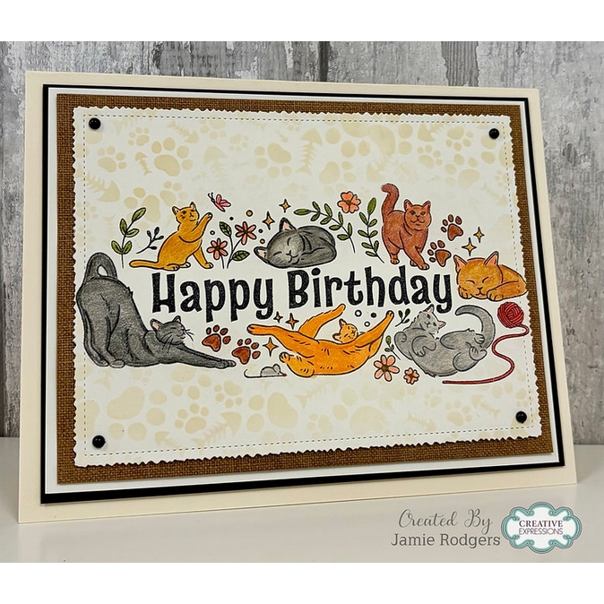 Creative Expressions Birthday Cats DL Clear Stamp - Image 7