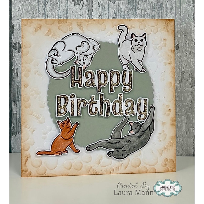 Creative Expressions Birthday Cats DL Clear Stamp - Image 5