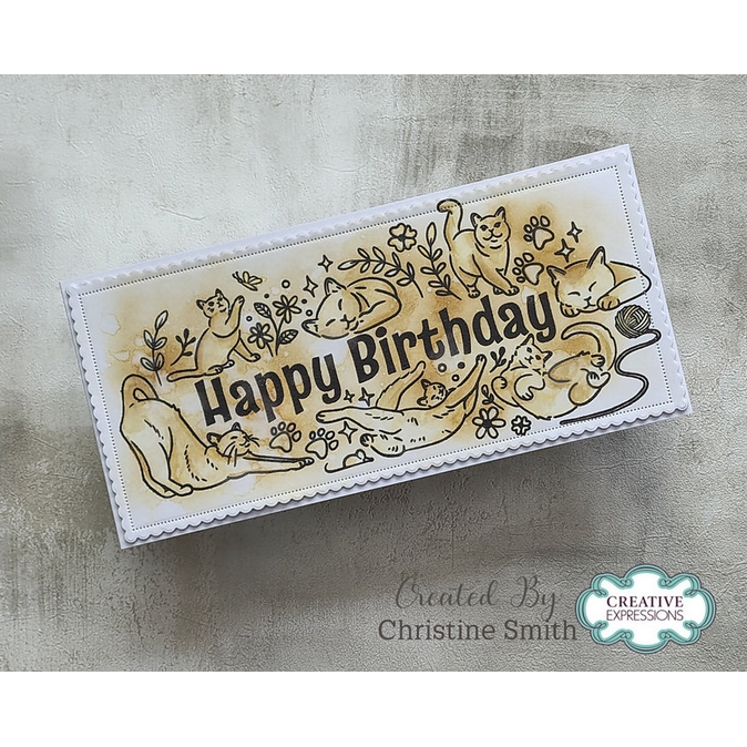 Creative Expressions Birthday Cats DL Clear Stamp - Image 4