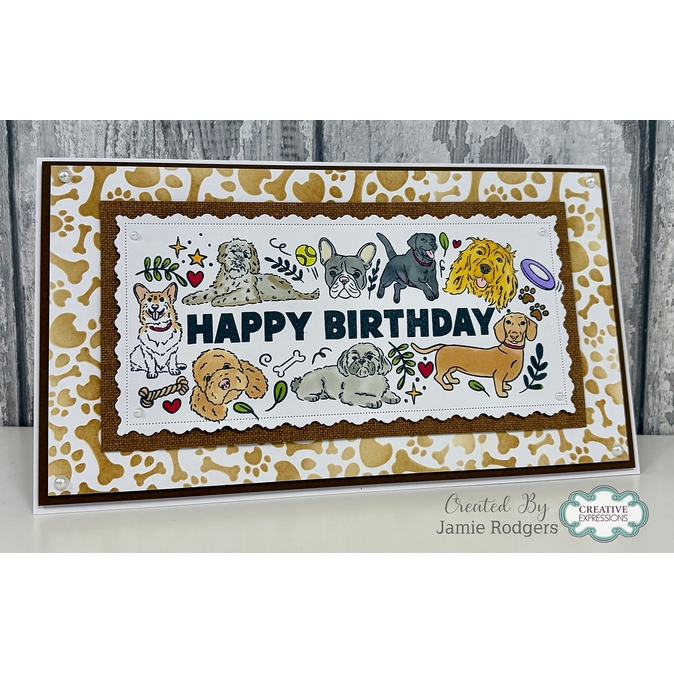 Creative Expressions Birthday Dogs DL Clear Stamp - Image 4
