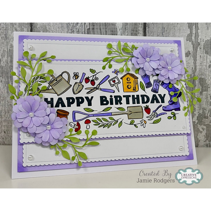Creative Expressions Birthday Garden DL Clear Stamp - Image 2