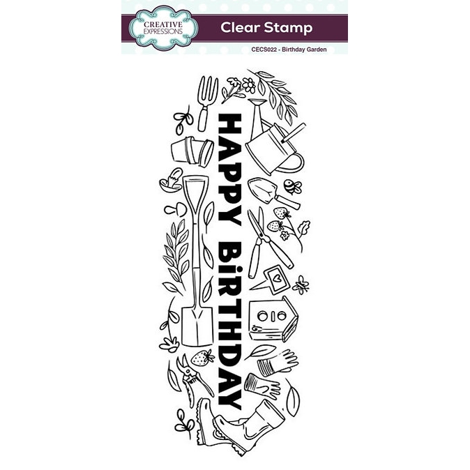 Creative Expressions Birthday Garden DL Clear Stamp