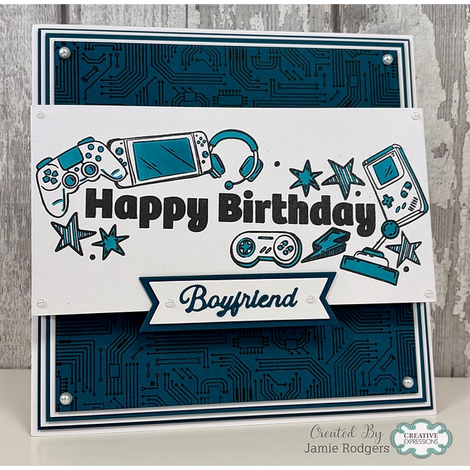 Creative Expressions Birthday Tech DL Clear Stamp - Image 2