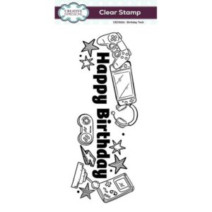Creative Expressions Birthday Tech DL Clear Stamp